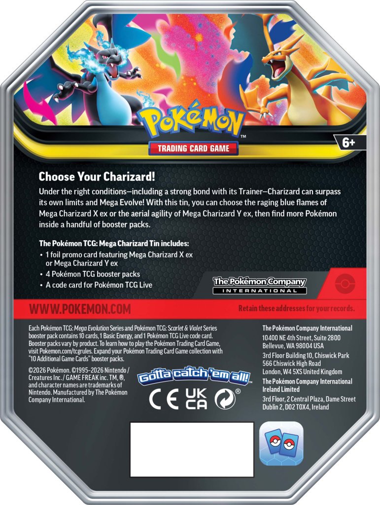 Pokémon TCG - Mega Charizard Tin - Set