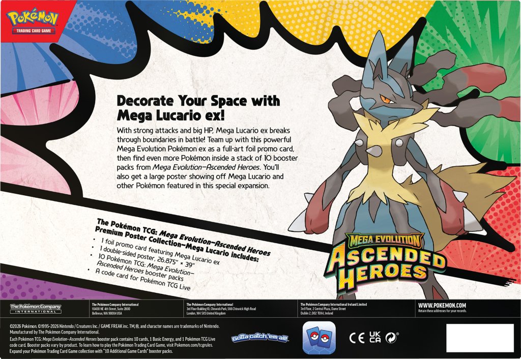 Ascended Heroes - Premium Poster Collection - Mega Lucario or Mega Gardevoir - Set