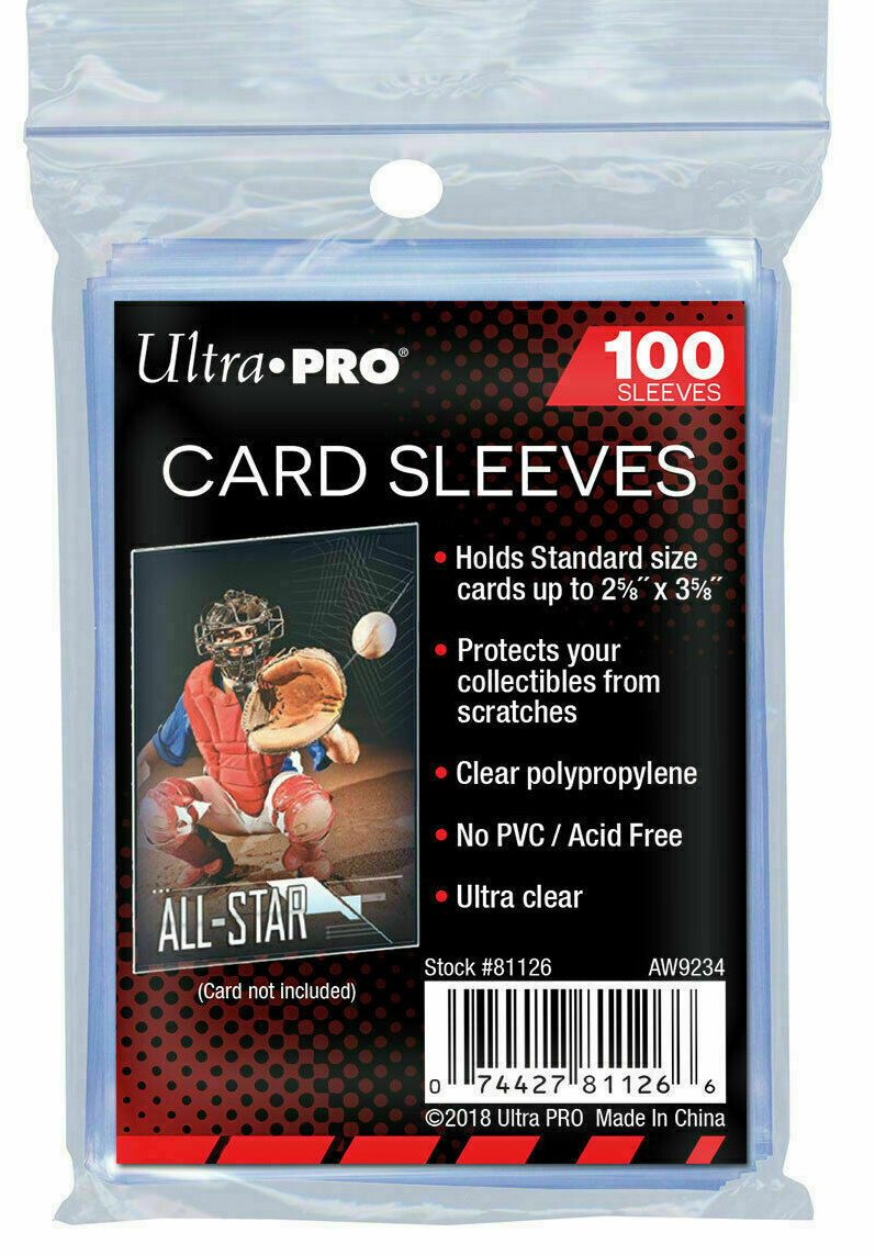 Ultra Pro - Card Sleeves - 2 1/2" X 3-1/2" - Clear Card Sleeves (PK100